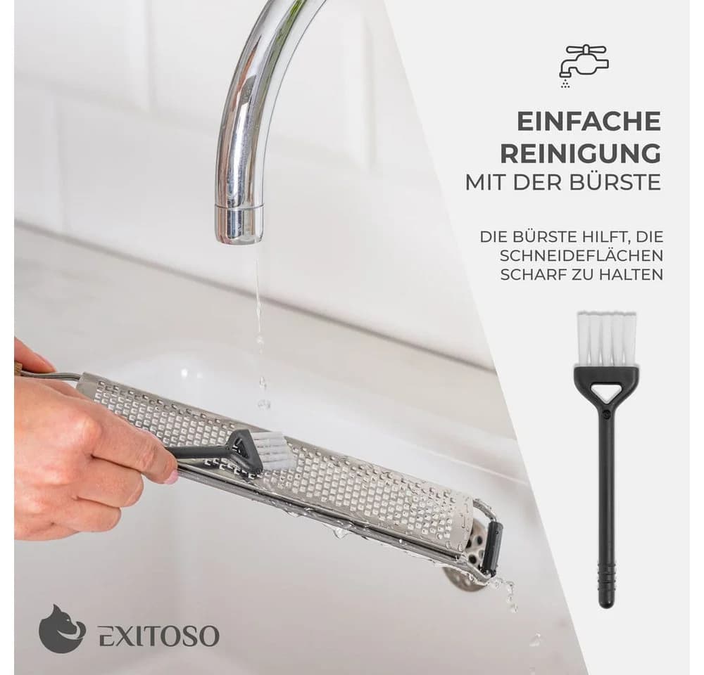 Exitoso Zitronenreibe 2er-Set Edelstahl Zitruszester - Bild 4