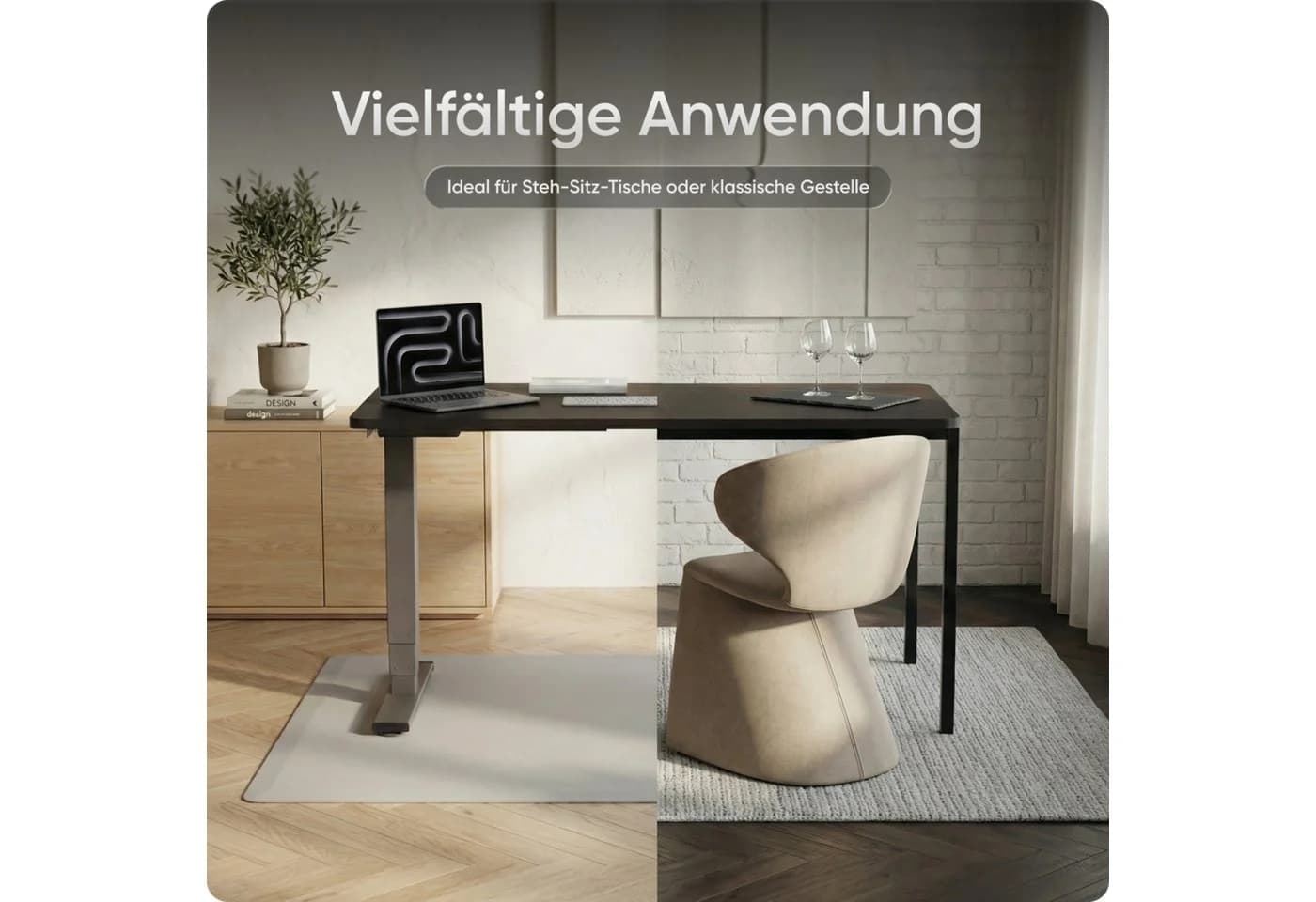 DESKSPACE Tischplatte Massive Tischplatte 25 mm Melaminbeschichtet - Bild 5