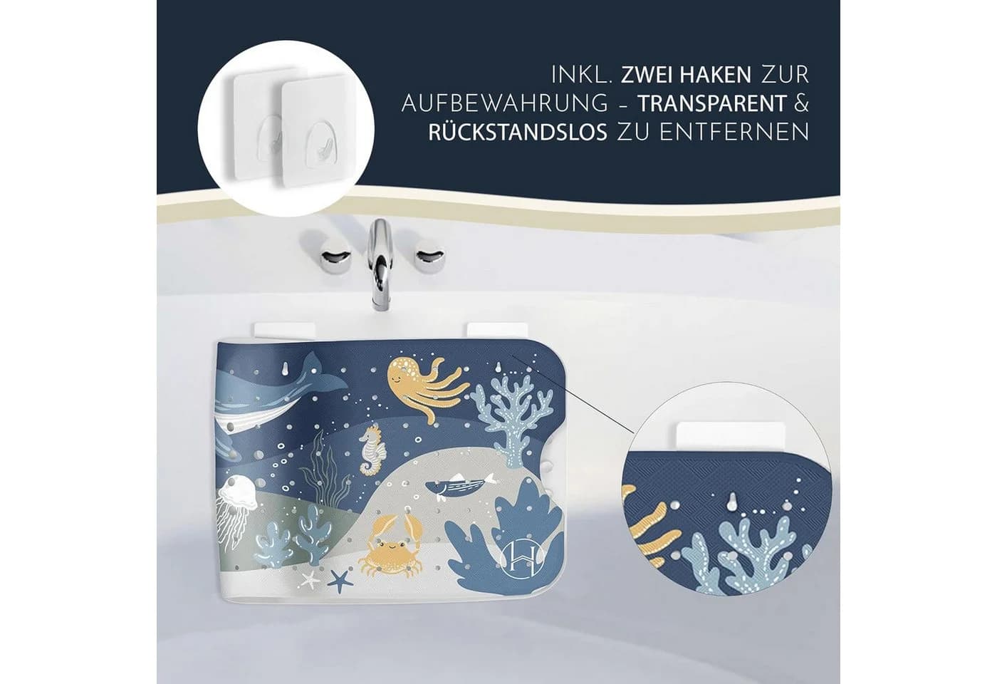 Homerella Badematte rutschfest Kinder BPA-frei 100x40cm - Bild 3