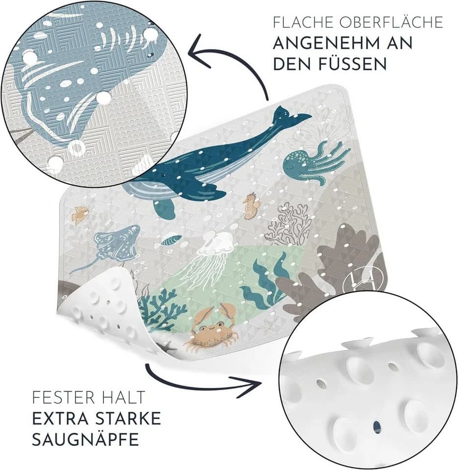 Homerella Duschmatte rutschfest Kinder BPA-frei mit Haken - Bild 4