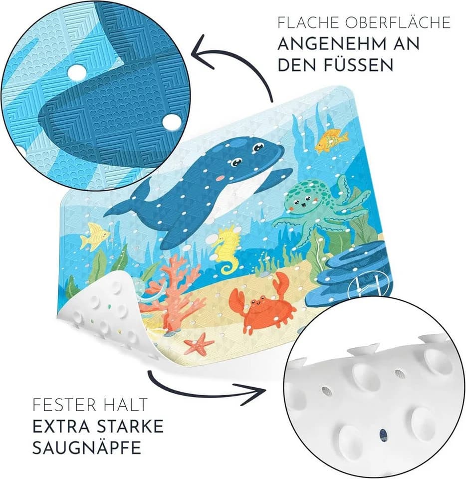 Homerella Duschmatte rutschfest Kinder BPA-frei mit Haken - Bild 4