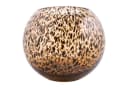 Mundgeblasene Glasvase Grau Braun Gefleckt 20 cm Kugelvase Bild 1