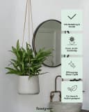 finestgreen Blumenampel Patt Hängepflanztopf Grau Fiberclay Beton-Optik Bild 1
