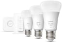 Philips Hue LED Starter Set E27 3er Pack Warmweiß mit Bridge Bild 1