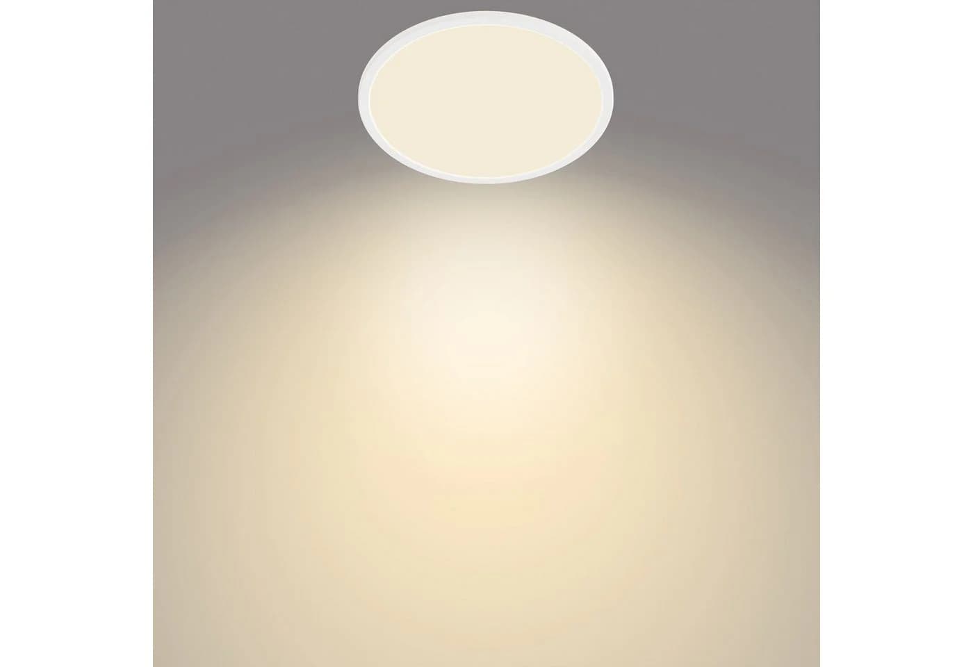 Philips SuperSlim LED IP44 2.700K Ø 29,5cm weiß
