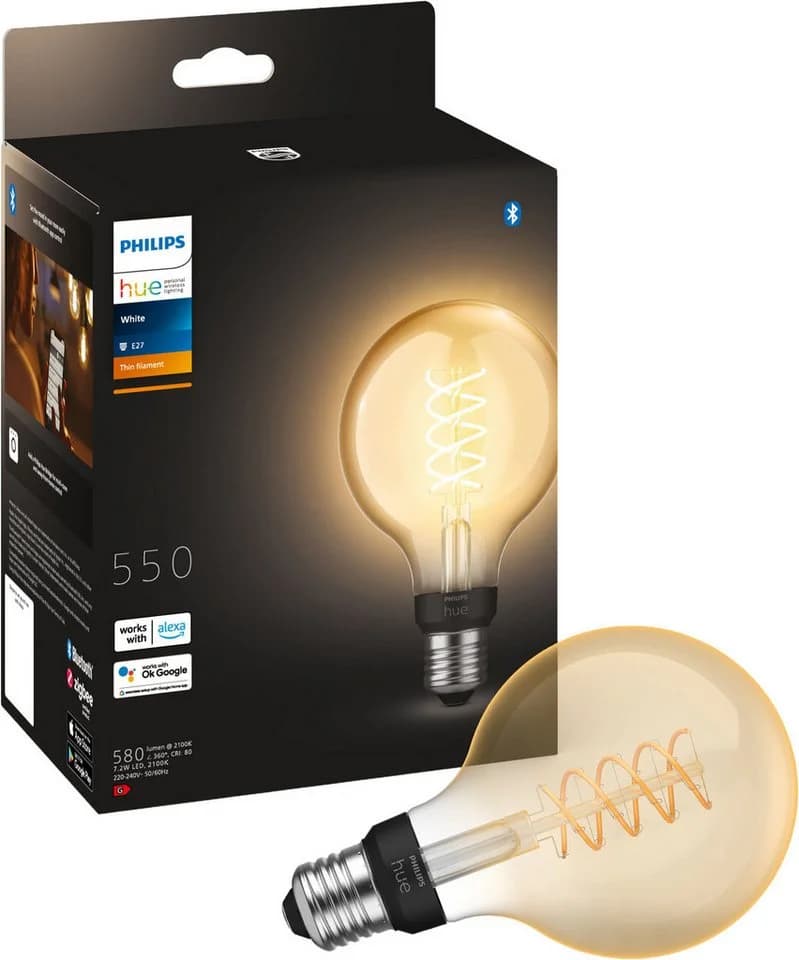 Philips Hue LED-Filament White Globe G93 550lm E27 Warmweiß Smart - Bild 2