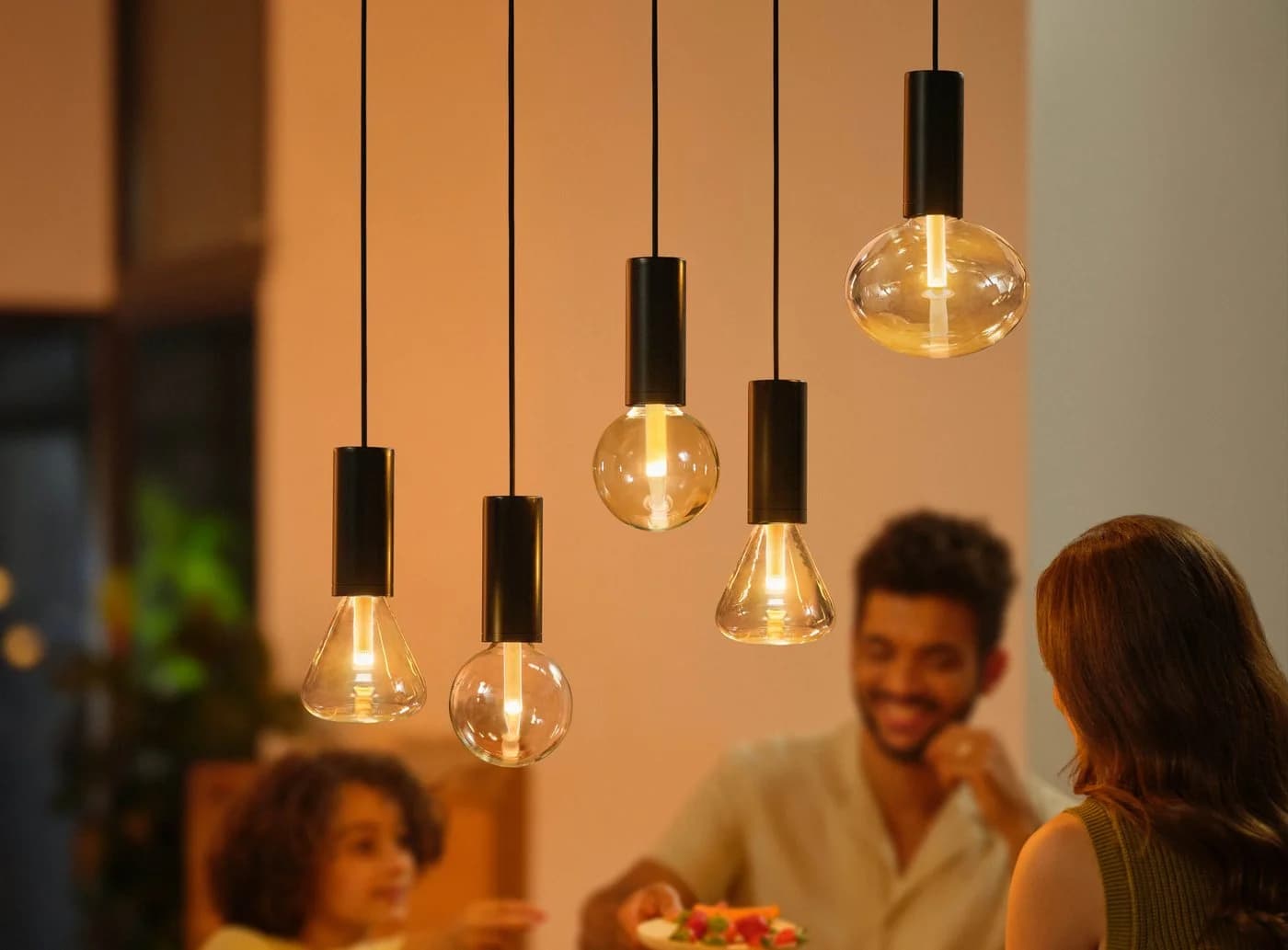 Philips Hue Pendel E27-Fassung Einflammig Schwarz