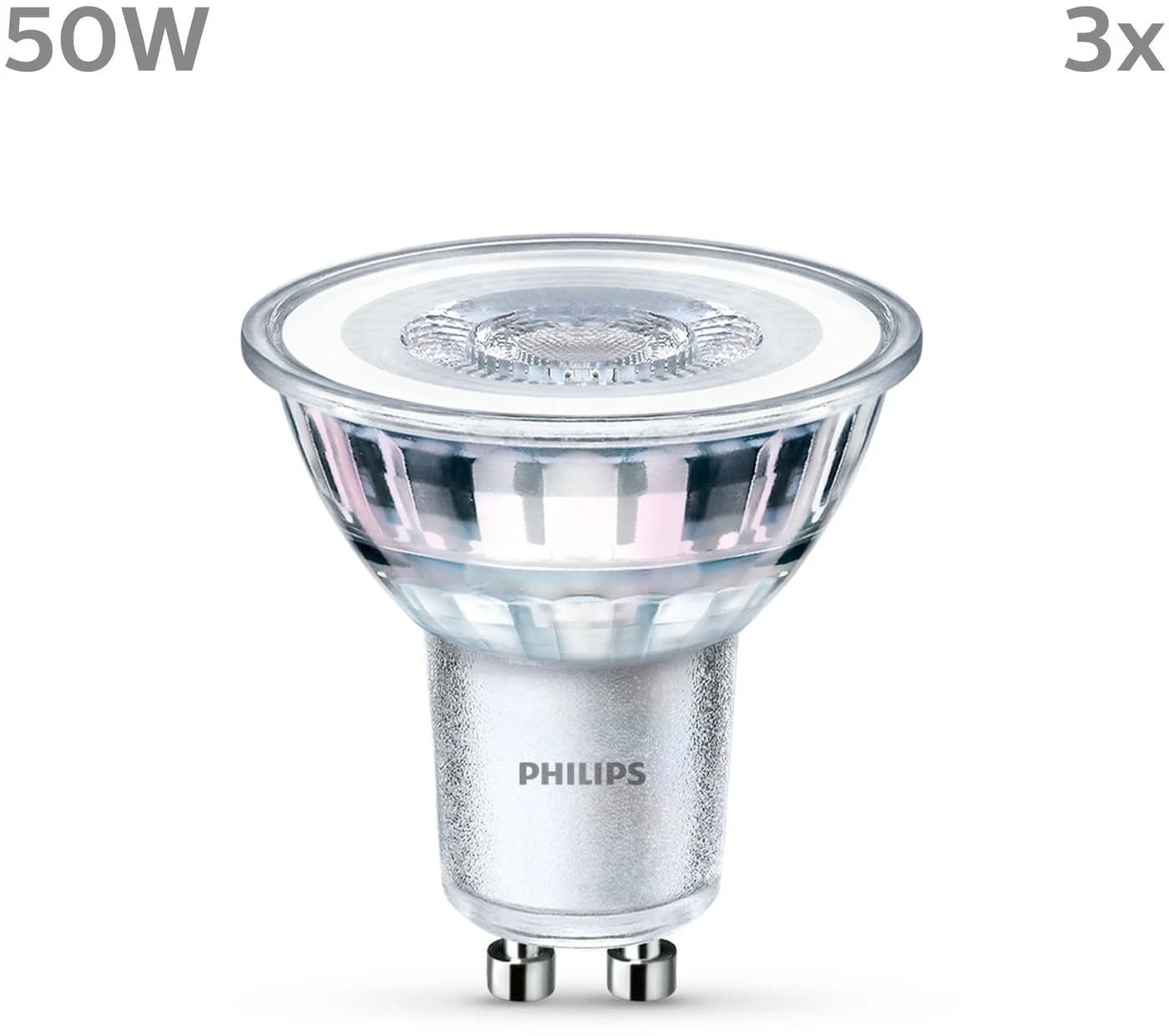 Philips LED-Lampe GU10 4,6W 355lm 3er-Set - Bild 2