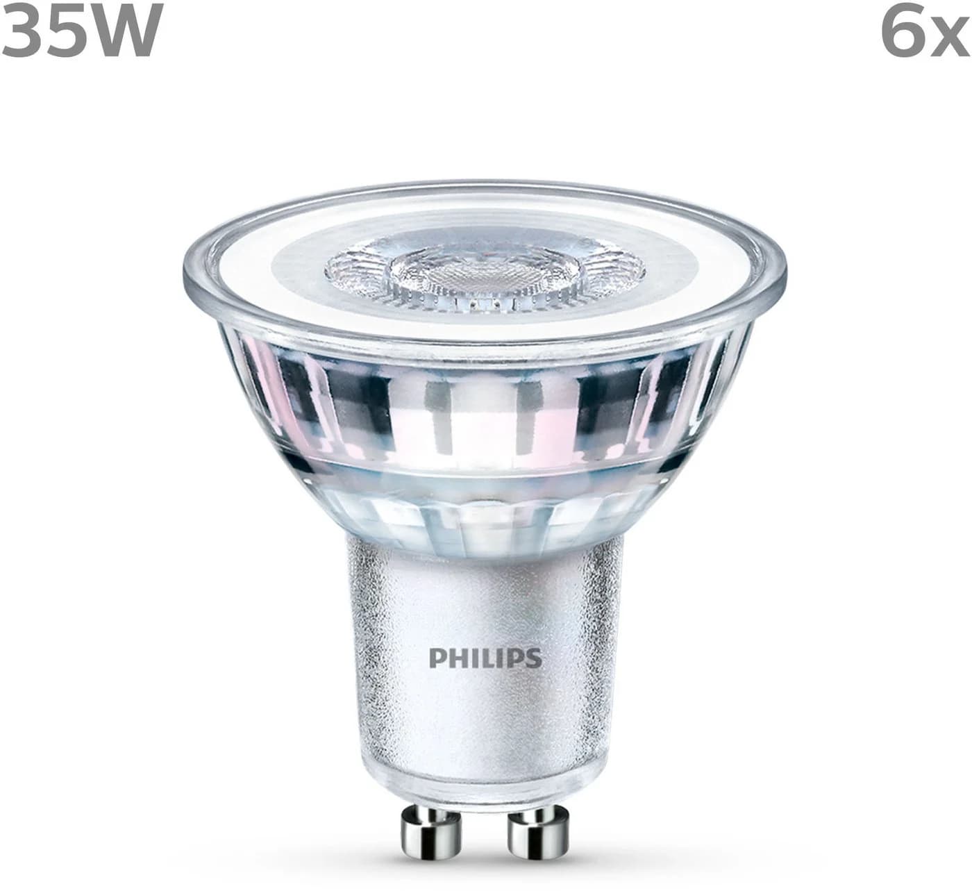 Philips LED-Leuchtmittel Classic GU10 6 St. Warmweiß Non-Dim - Bild 3