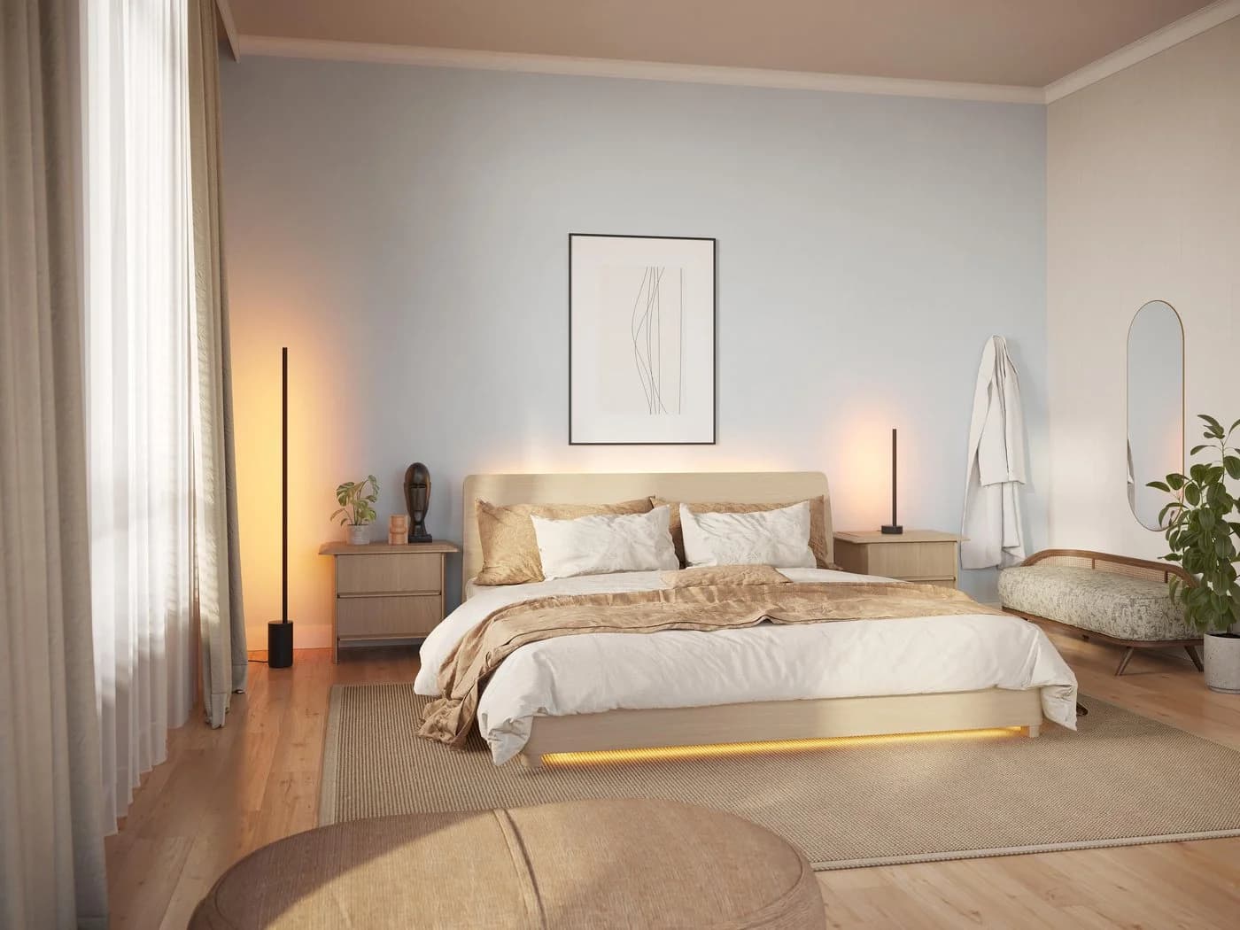 Philips Hue Signe Stehleuchte Schwarz Smart LED mit Farbverlauf