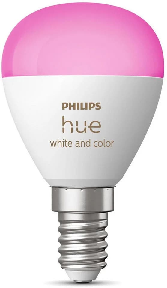 Philips Hue LED-Leuchtmittel White & Color Ambiance E14 Tropfenform 470lm