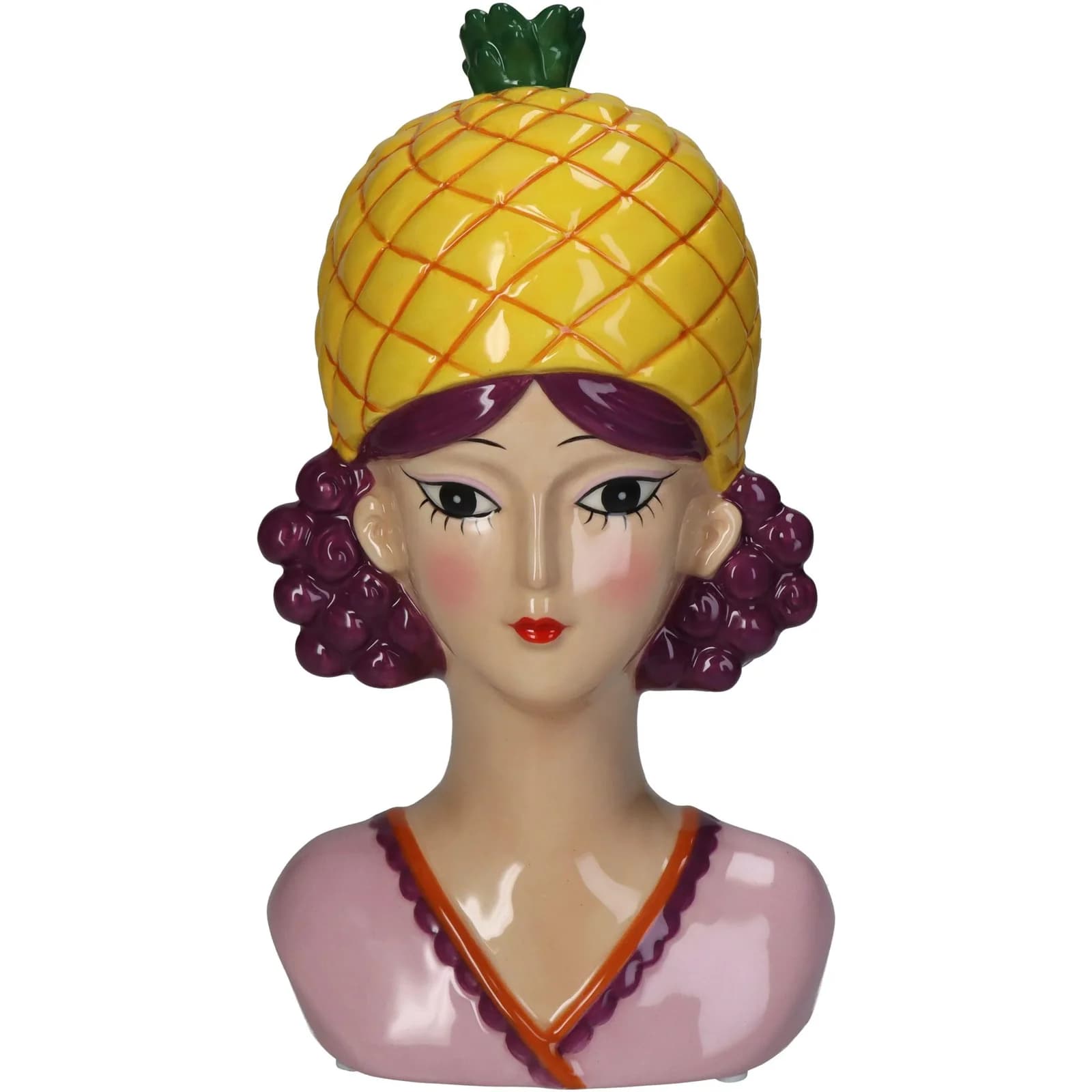 Vase LADY PINEAPPLE Bunt Dolomit Modern