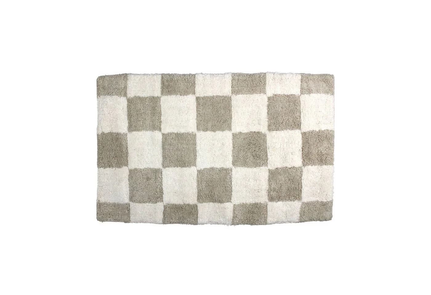 Kersten BV Badematte CHECKER Taupe Creme 100% Baumwolle - Bild 2