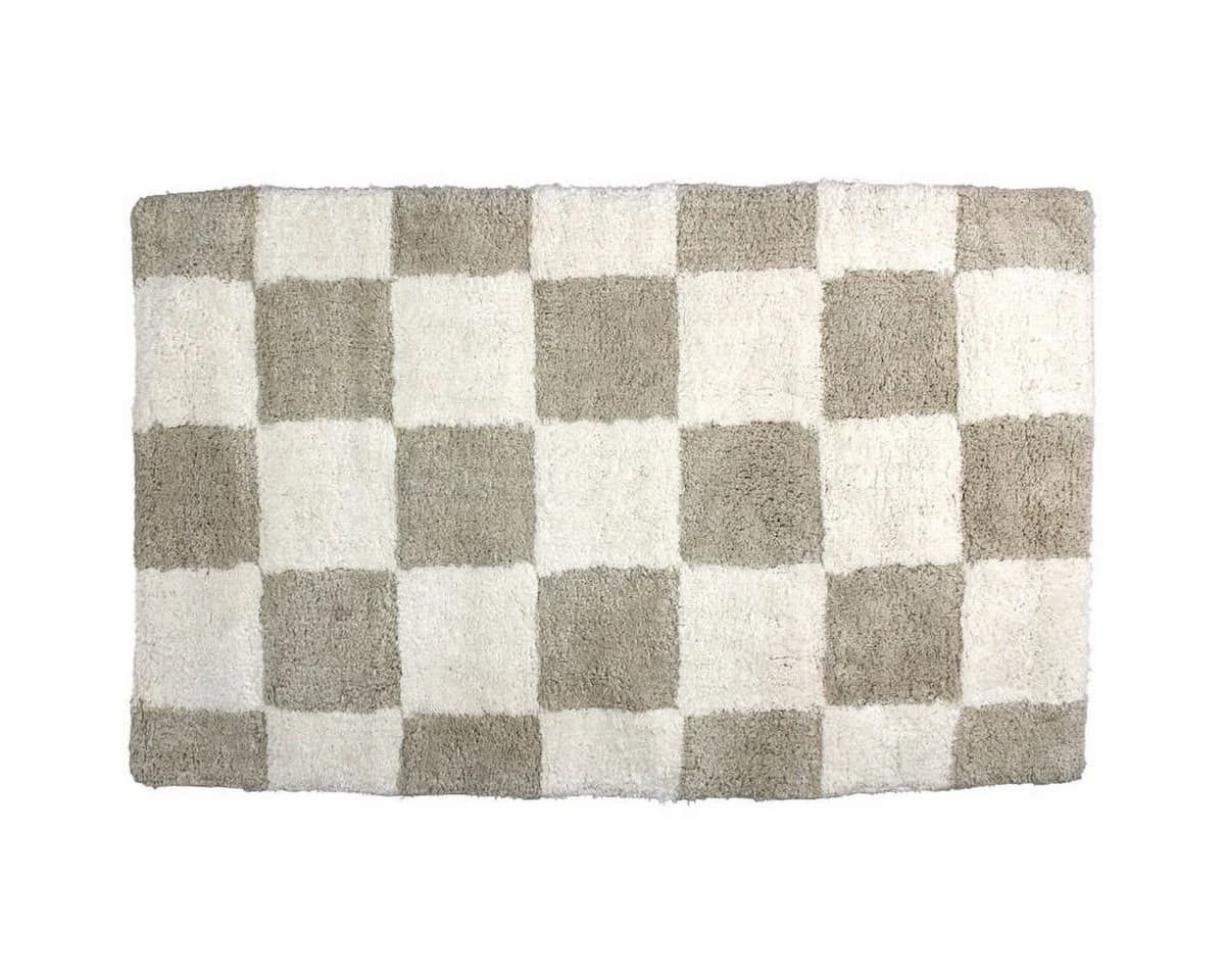 Kersten BV Badematte CHECKER Taupe Creme 100% Baumwolle - Bild 5