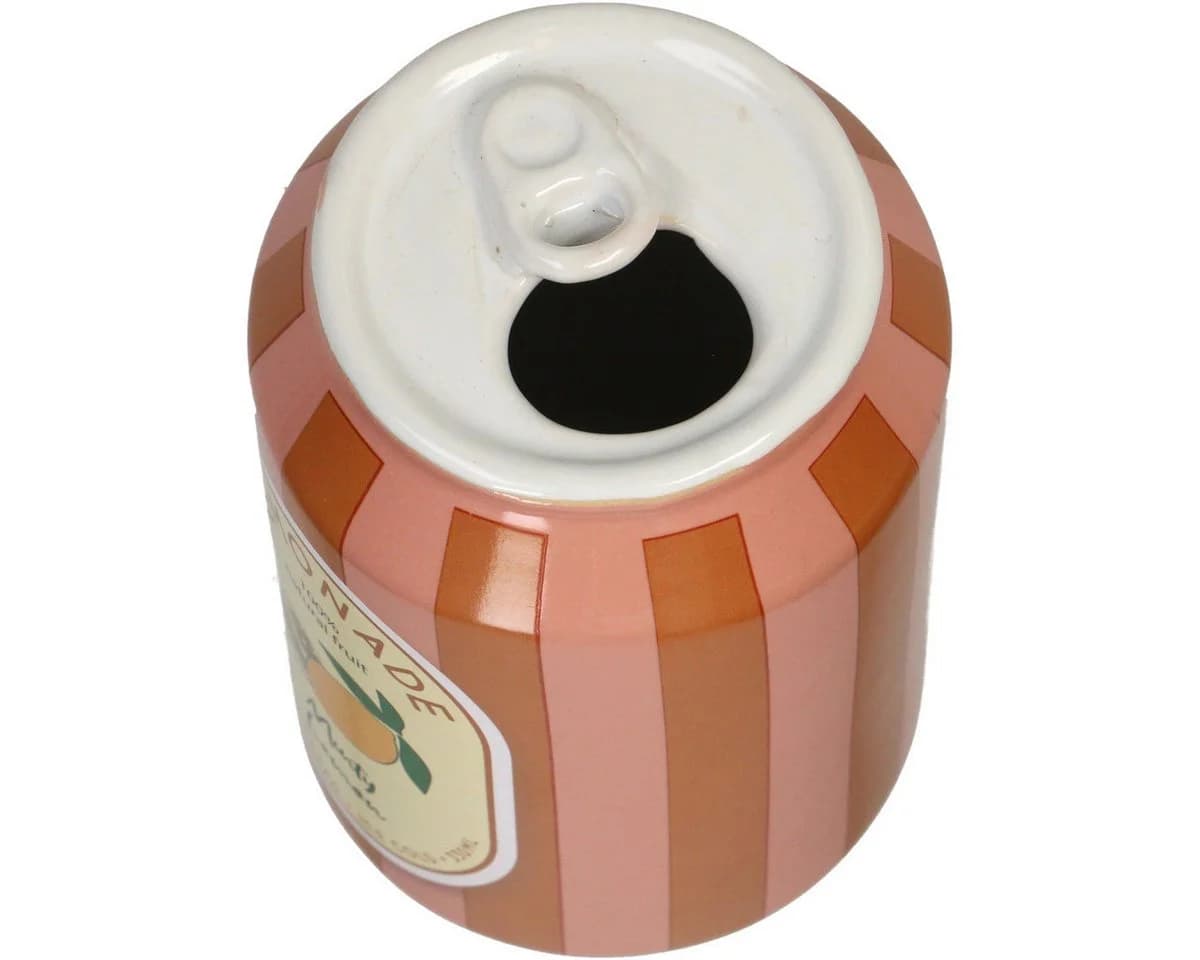 Kersten BV Dekovase Keramik Limonadendose Zitrone Orange/Rosa