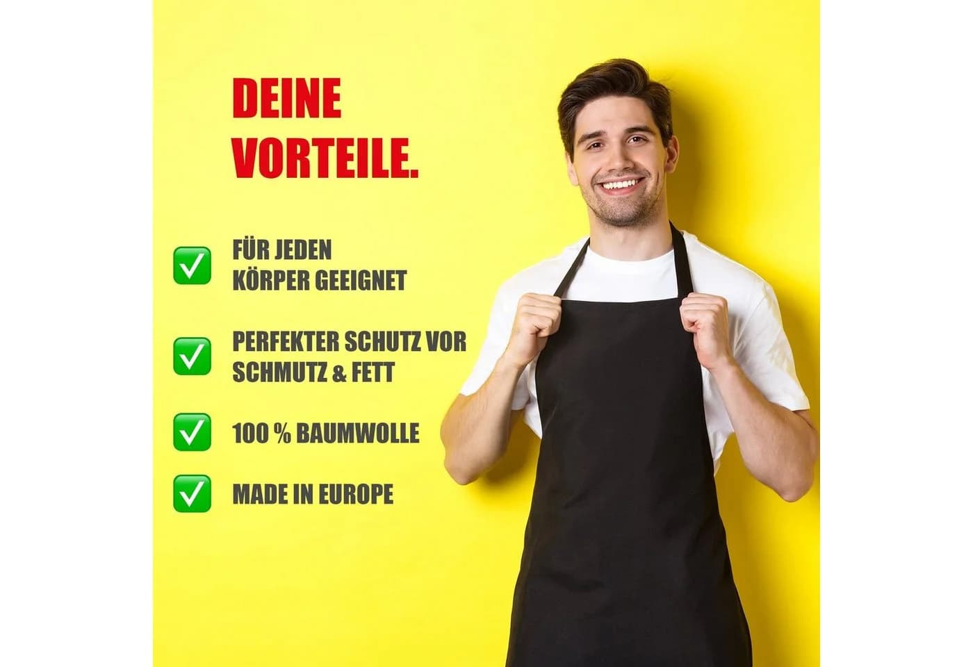 YORA Grillschürze für Männer - Mein Grill, 60 x 90 cm, Set mit personalisierbarer Urkunde - Bild 3