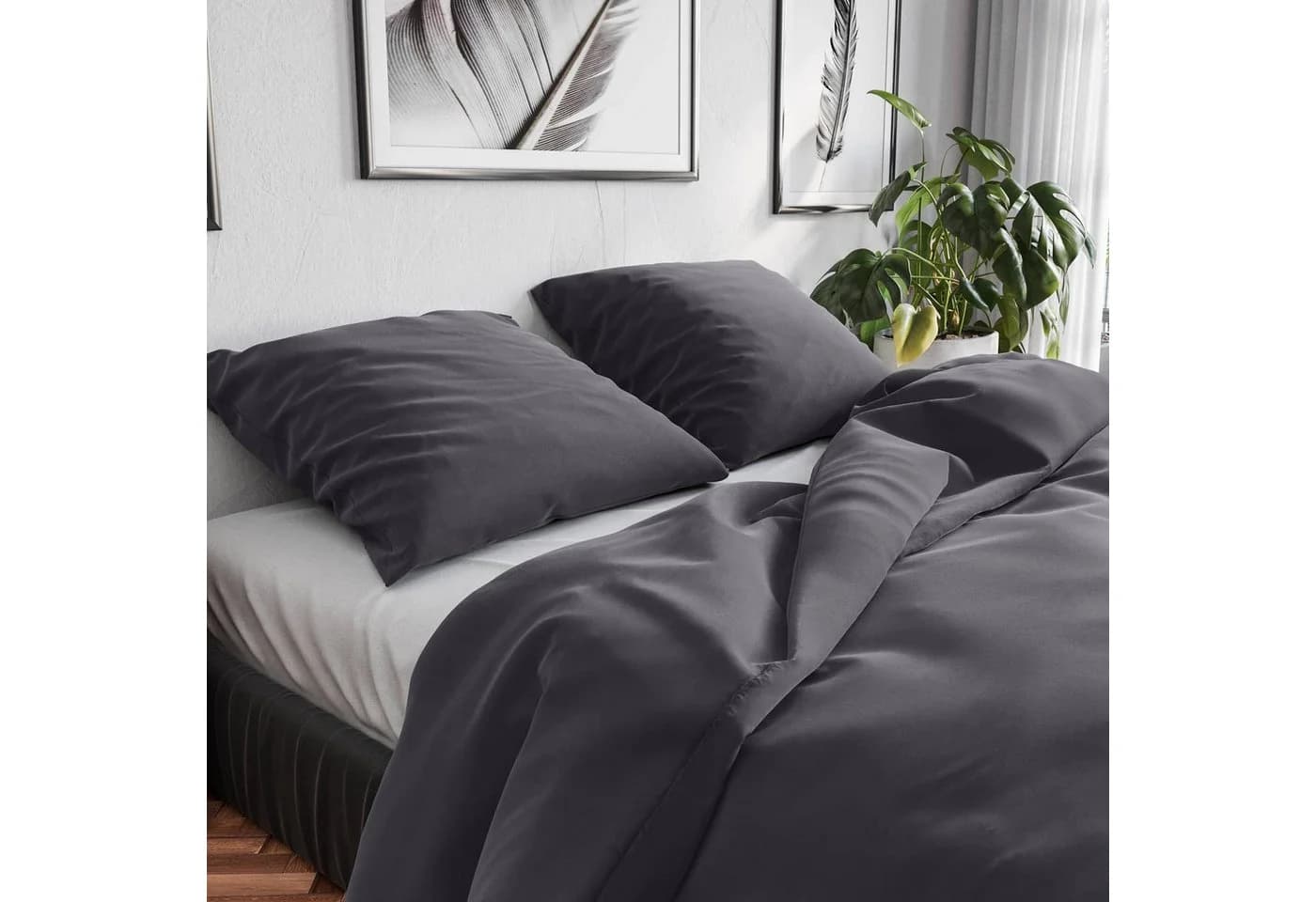 Wolkenfeld Kissenbezug Renforcé Anthrazit 80x80 cm