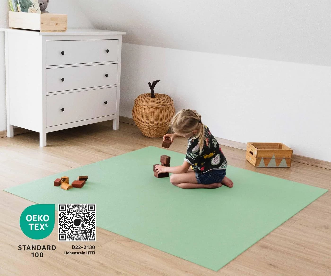 Ehrenkind Spielmatte Krabbelmatte Rutschfest Grau Made in Germany - Bild 3