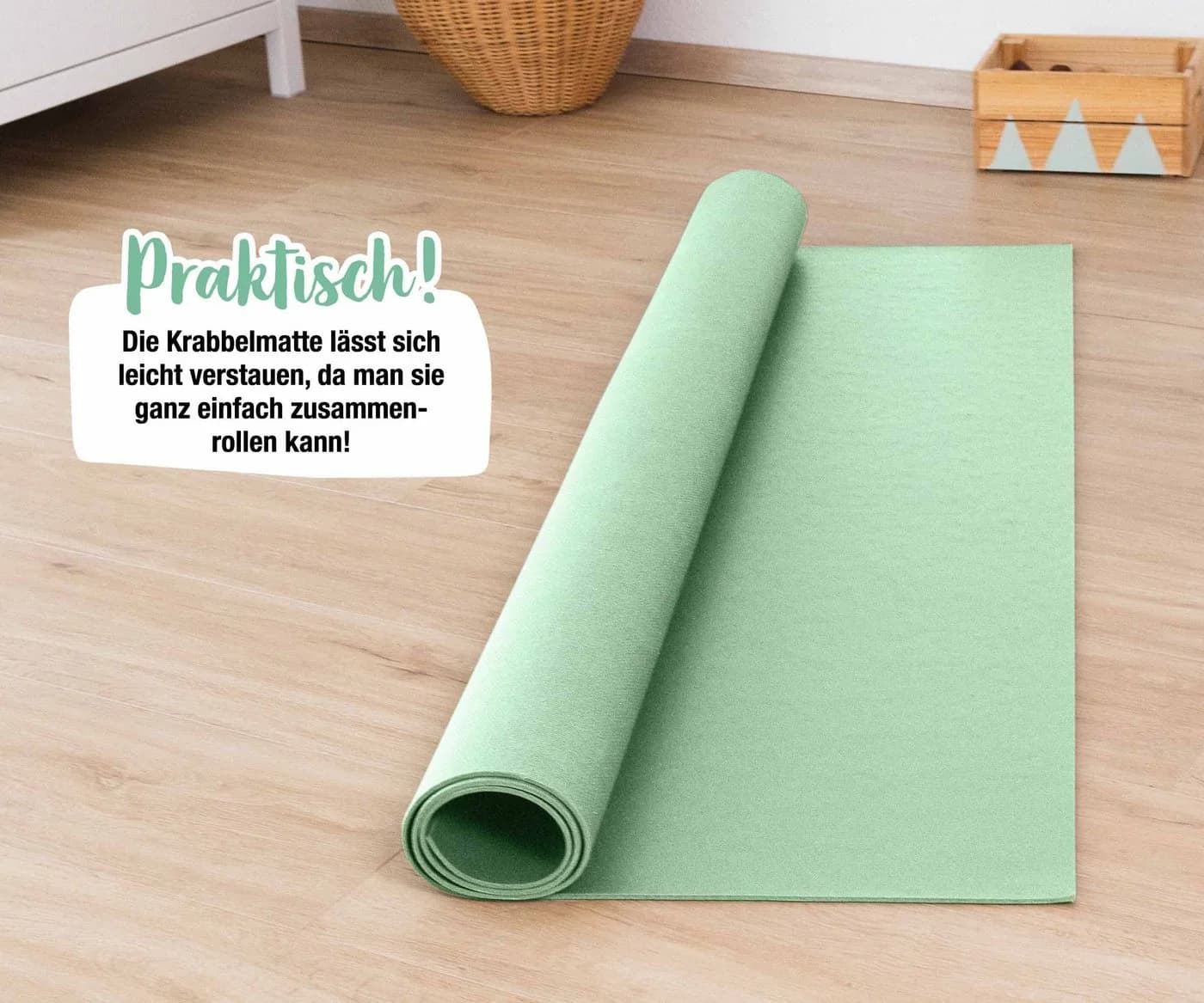 Ehrenkind Spielmatte Krabbelmatte Rutschfest Grau Made in Germany - Bild 5
