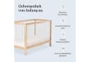 Ehrenkind Babybett PUR Massivholz mit Matratze Weiß Bild 3