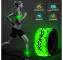 ELANOX LED Blinklicht Armband Grün Reflektorband Sport Outdoor Sicherheitslicht Bild 2