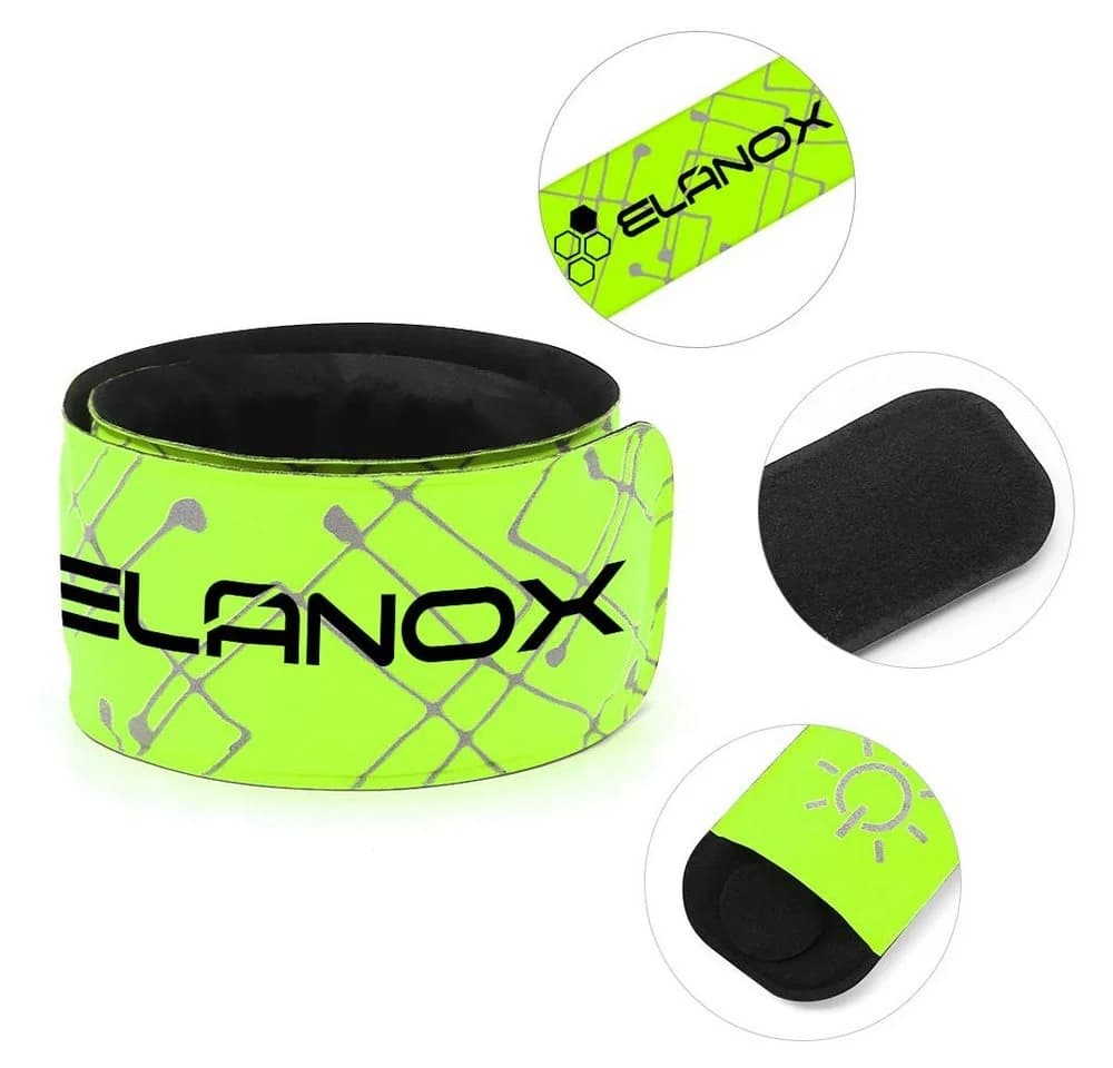 ELANOX LED Blinklicht Armband Grün Reflektorband Sport Outdoor Sicherheitslicht - Bild 3