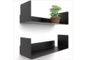 UNITURE Wandregal 2er Set Schwarz Modernes Design Bild 2