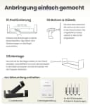UNITURE Wandregal 2er Set Schwarz Modernes Design Bild 4