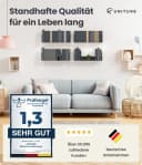 UNITURE Wandregal 2er Set Schwarz Modernes Design Bild 5