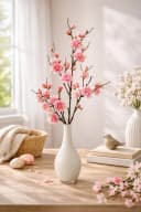 Kunstzweig Kirschlorbeer Creme/Pink 86 cm Bild 1
