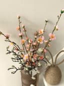 Kunstzweig Kirschlorbeer Creme/Pink 86 cm Bild 3