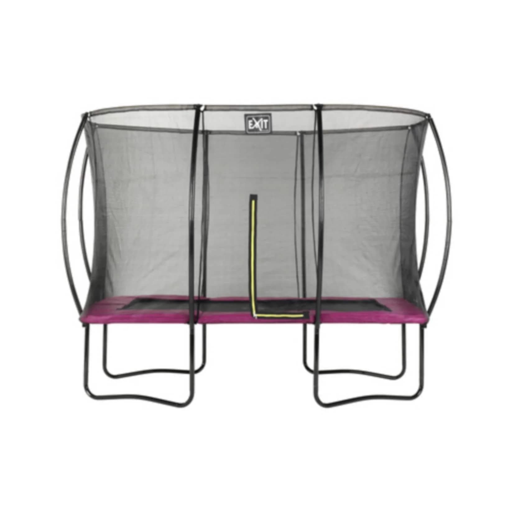 EXIT Silhouette Rechteckig Trampolin mit Sicherheitsnetz Rosa