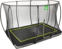EXIT Silhouette Ground Gartentrampolin 214x305 cm mit Sicherheitsnetz Schwarz Bild 3