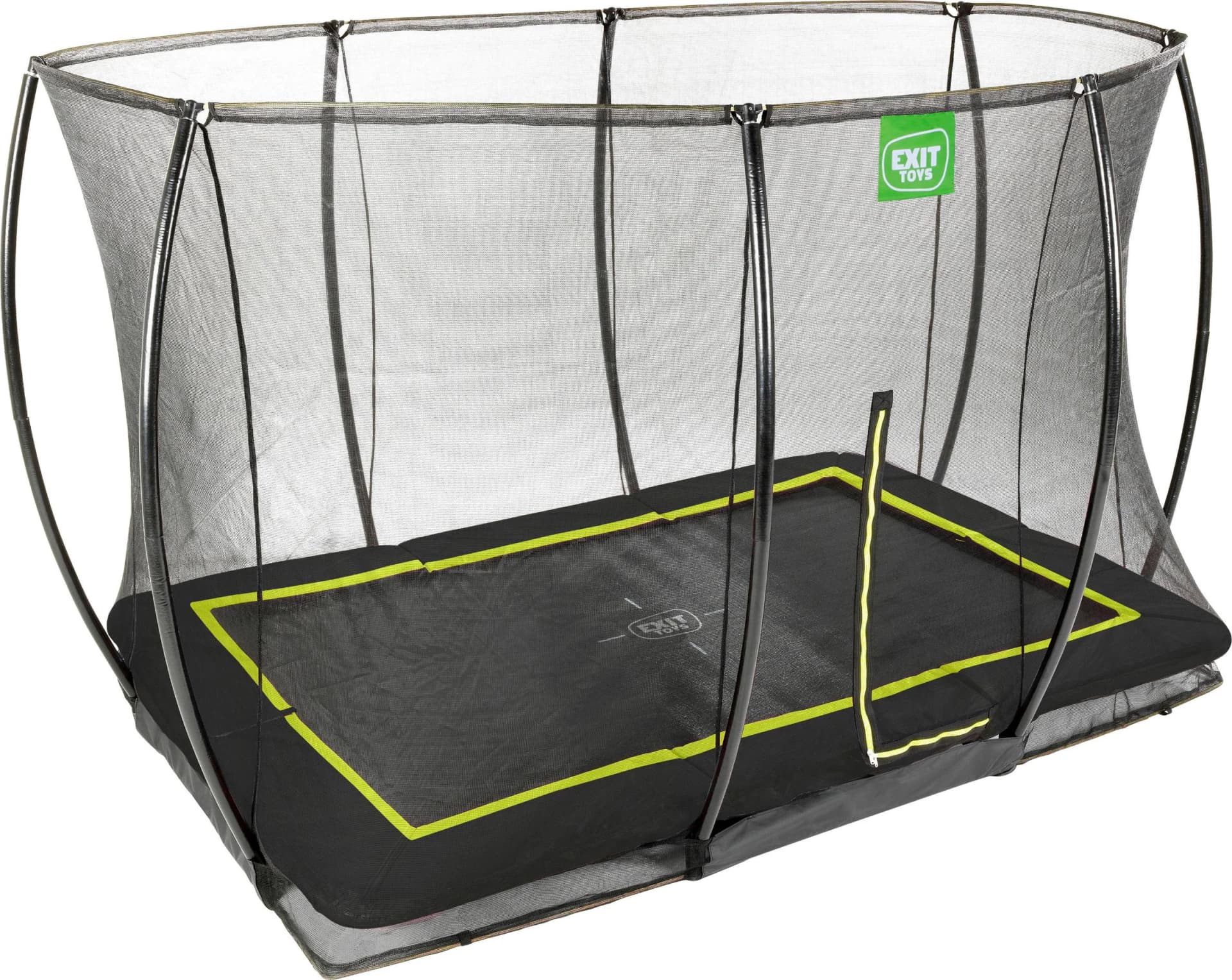 EXIT Silhouette Ground Gartentrampolin 214x305 cm mit Sicherheitsnetz Schwarz - Bild 3