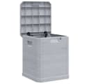 vidaXL Gartenbox 90L Hellgrau Kunststoff Holz-Optik Bild 2