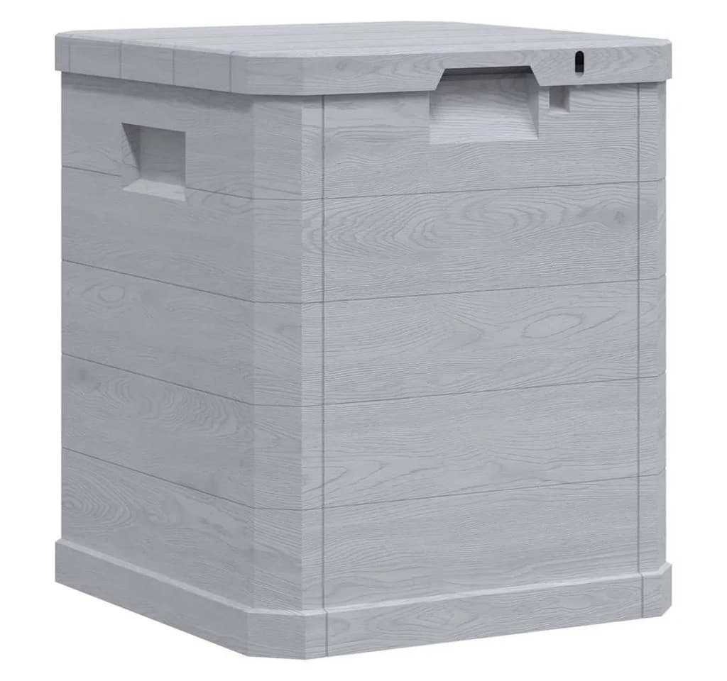 vidaXL Gartenbox 90L Hellgrau Kunststoff Holz-Optik - Bild 3
