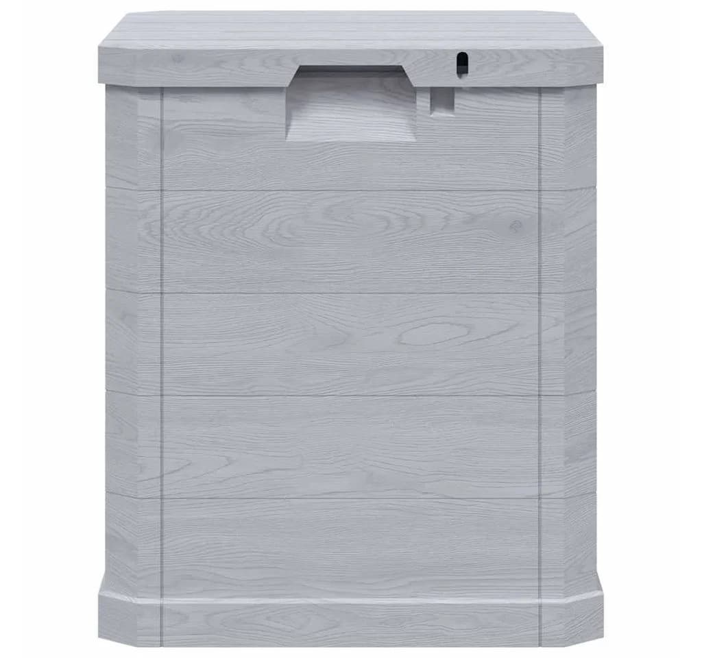 vidaXL Gartenbox 90L Hellgrau Kunststoff Holz-Optik - Bild 4