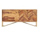 vidaXL Sideboard Massivholz Braun Mid-Century Design Bild 1