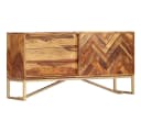 vidaXL Sideboard Massivholz Braun Mid-Century Design Bild 2