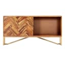 vidaXL Sideboard Massivholz Braun Mid-Century Design Bild 4