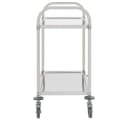 vidaXL Küchenwagen 2-stufig Edelstahl Servierwagen Silber Bild 3