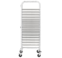 vidaXL Küchenwagen Tablettwagen Edelstahl 16 Fächer Silber Bild 1