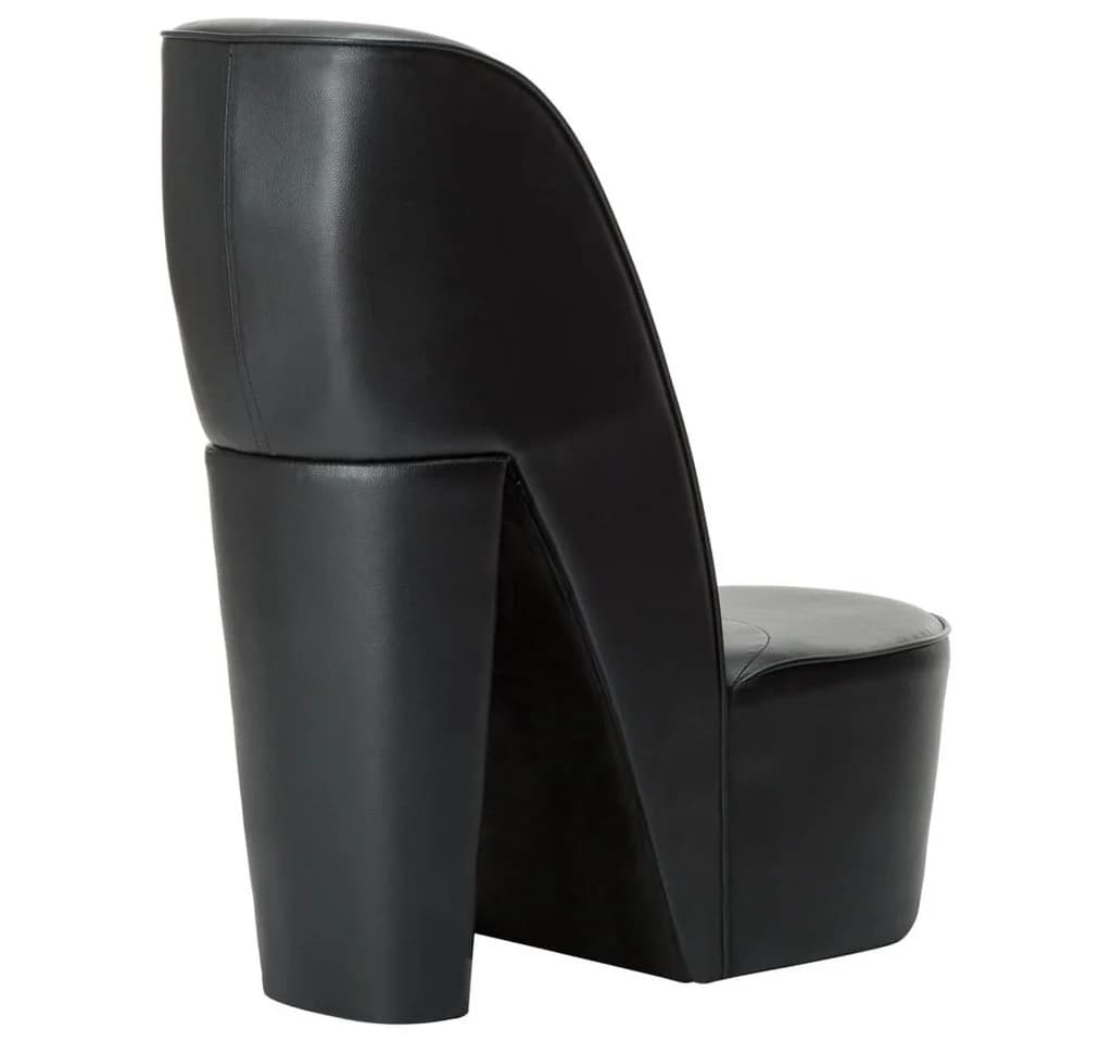 vidaXL Sessel in Stöckelschuh-Form Schwarz Kunstleder - Bild 3