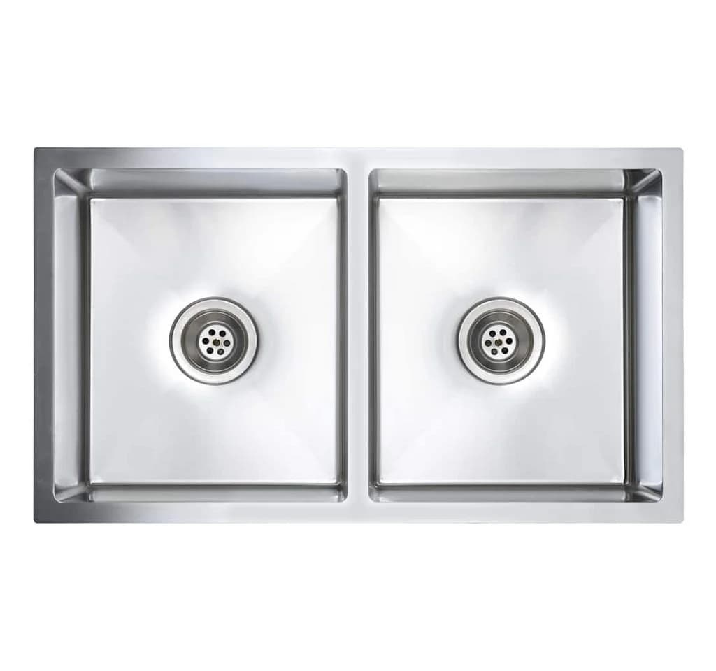 vidaXL Küchenspüle Edelstahl 2 Becken Silber Modern - Bild 2