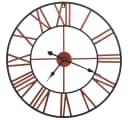 vidaXL Wanduhr Metall 58 cm Rot Schwarz Bild 2