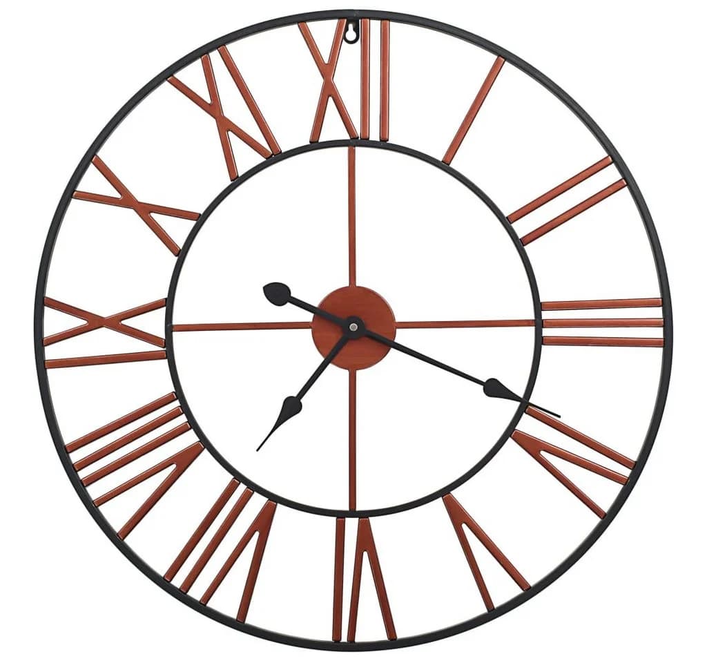 vidaXL Wanduhr Metall 58 cm Rot Schwarz - Bild 2