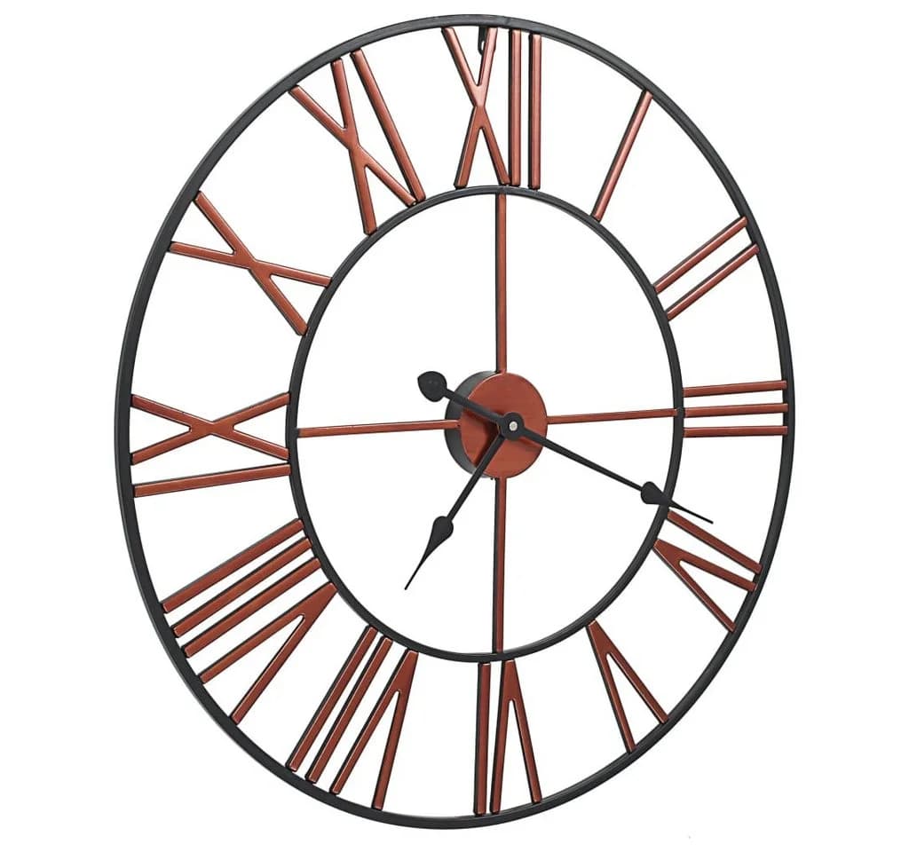 vidaXL Wanduhr Metall 58 cm Rot Schwarz - Bild 3