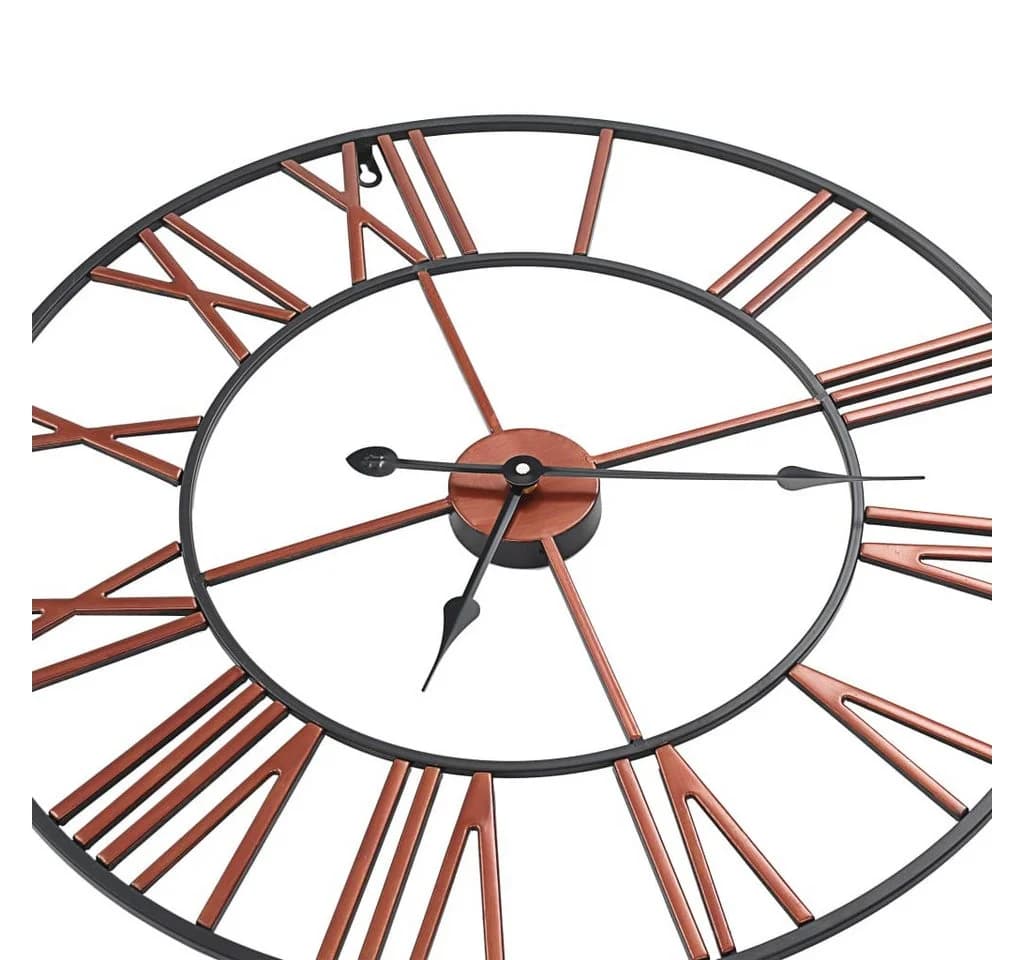 vidaXL Wanduhr Metall 58 cm Rot Schwarz - Bild 5