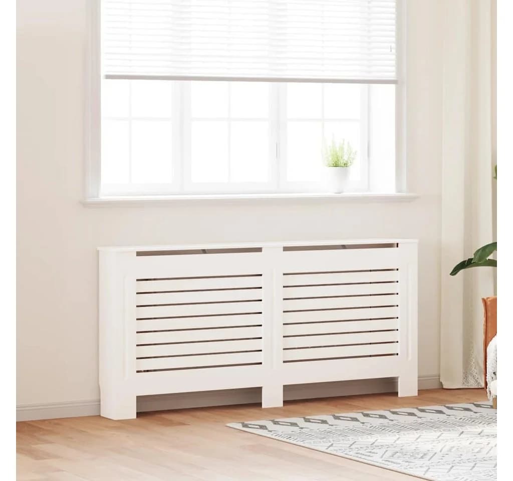 vidaXL Heizkörperabdeckung Weiß Modern MDF