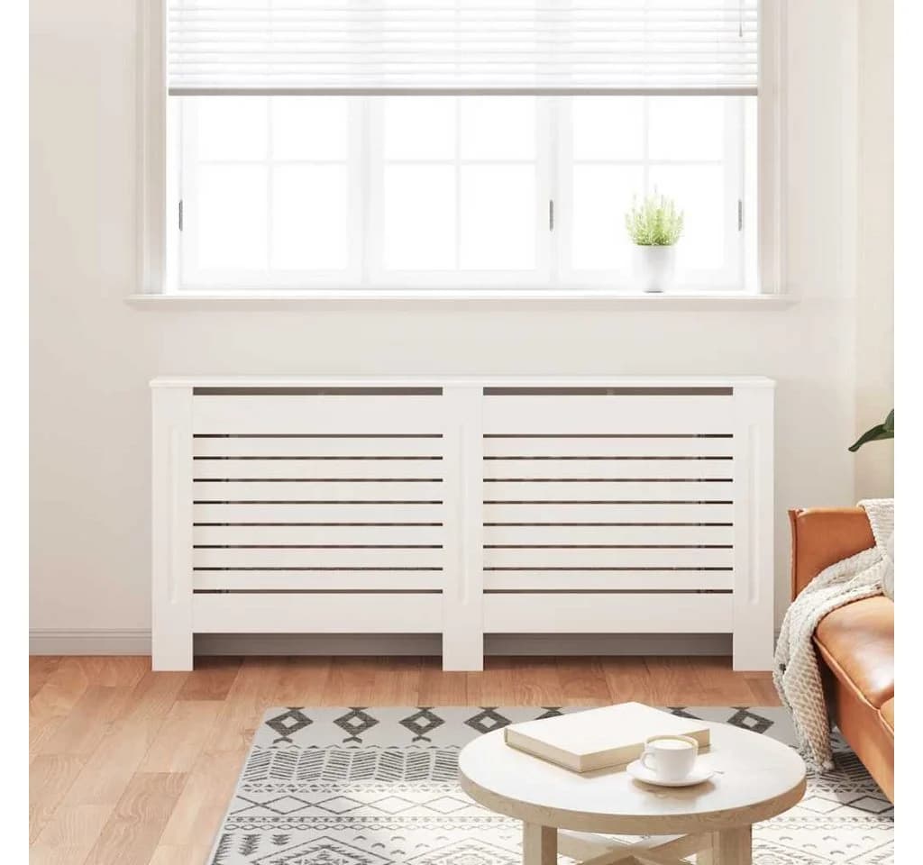 vidaXL Heizkörperabdeckung Weiß Modern MDF - Bild 3